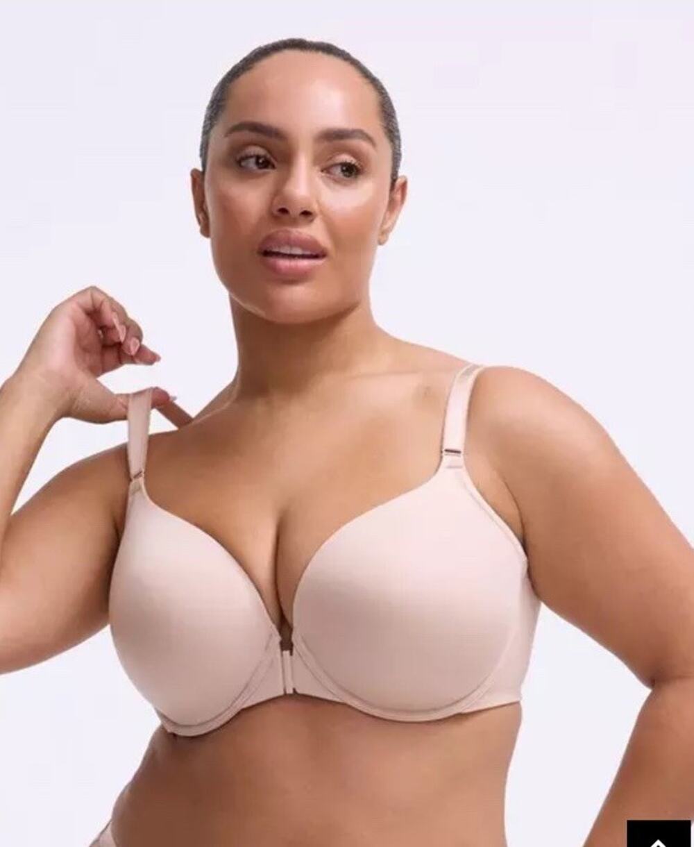 Torrid Perfect T Front Close Bra 42G Beige Lightly Lined Ultimate Smoothing